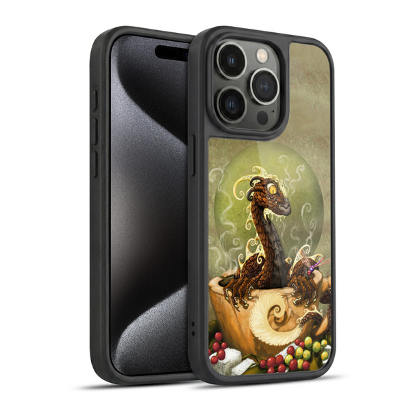 Stanley Morrison Art Brown Coffee Dragon Dragonfly Gel Armour Case For Apple iPhone 15 Pro
