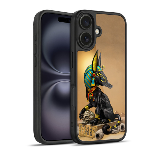 Stanley Morrison Art Egyptian Black Jackal Anubis Gel Armour Case For Apple iPhone 16