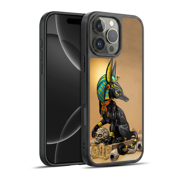 Stanley Morrison Art Egyptian Black Jackal Anubis Gel Armour Case For Apple iPhone 16 Pro Max