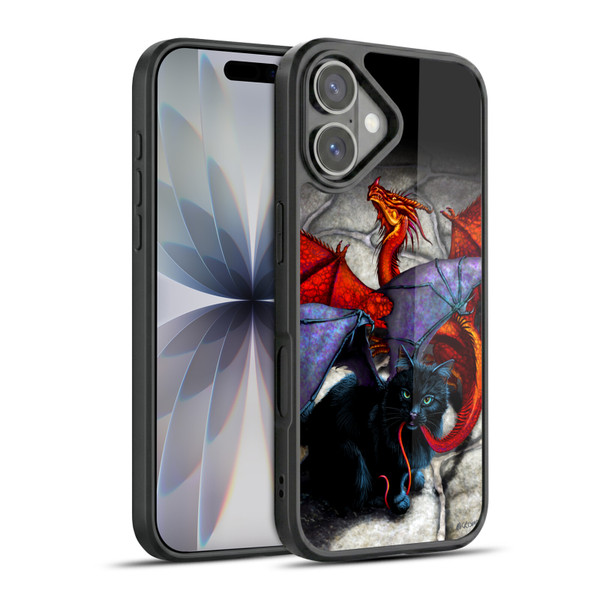 Stanley Morrison Art Bat Winged Black Cat & Dragon Gel Armour Case For Apple iPhone 17