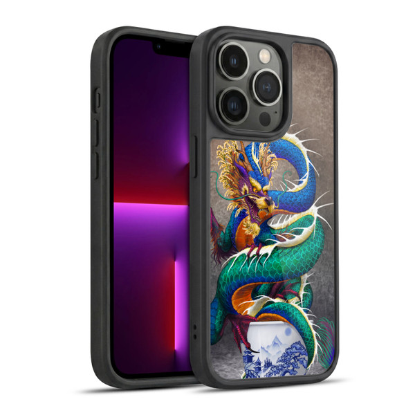 Stanley Morrison Dragons Asian Sake Drink Gel Armour Case For Apple iPhone 13 Pro
