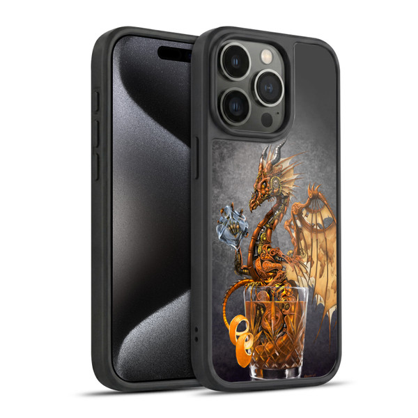Stanley Morrison Dragons Gold Steampunk Drink Gel Armour Case For Apple iPhone 15 Pro