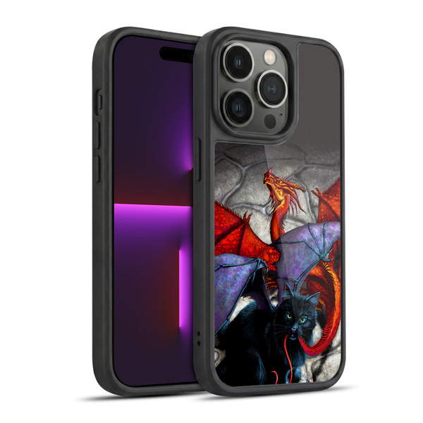 Stanley Morrison Dragons 3 Bat Winged Cat Vs Red Gel Armour Case For Apple iPhone 14 Pro