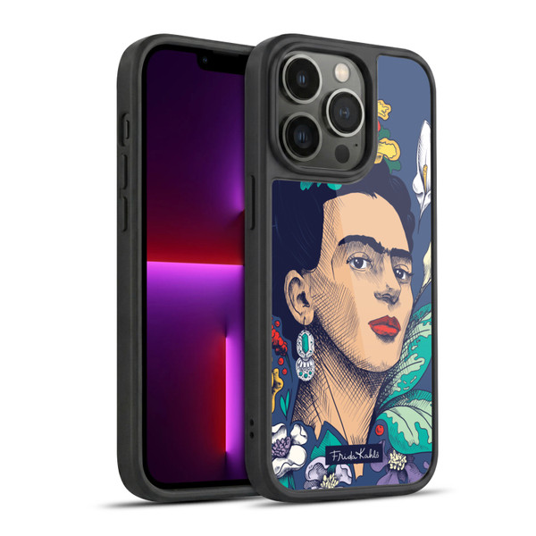Frida Kahlo Sketch Flowers Gel Armour Case For Apple iPhone 13 Pro