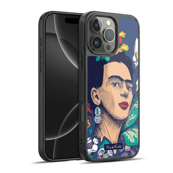 Frida Kahlo Sketch Flowers Gel Armour Case For Apple iPhone 16 Pro Max