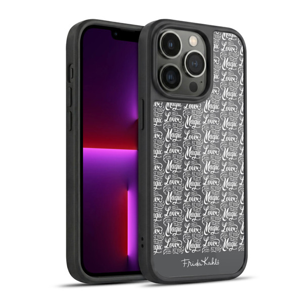 Frida Kahlo Typography Lover Grey Gel Armour Case For Apple iPhone 13 Pro