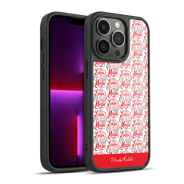 Frida Kahlo Typography Lover Red Gel Armour Case For Apple iPhone 13 Pro