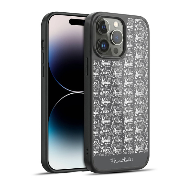Frida Kahlo Typography Lover Grey Gel Armour Case For Apple iPhone 14 Pro Max