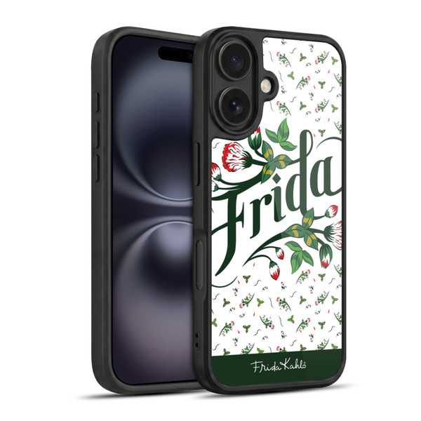Frida Kahlo Typography Floral Gel Armour Case For Apple iPhone 16