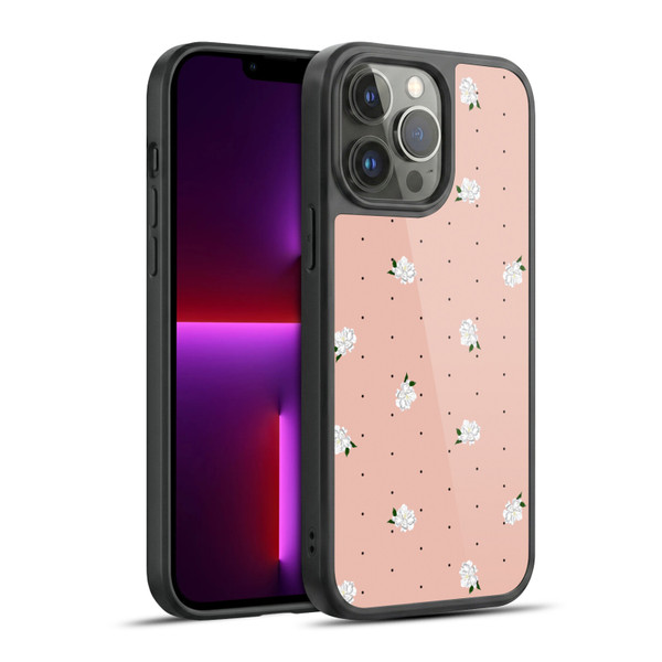 Anis Illustration Flower Pattern 2 Dots Gel Armour Case For Apple iPhone 13 Pro Max