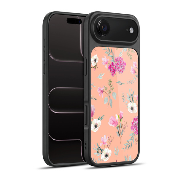 Anis Illustration Flower Pattern 2 Peach Gel Armour Case For Apple iPhone 17 Air