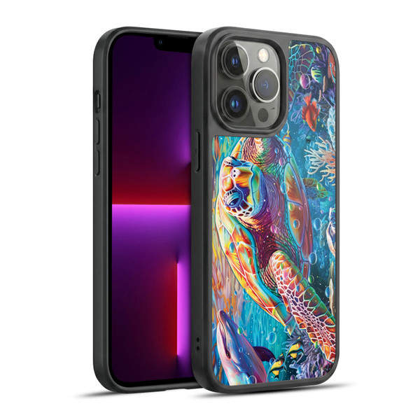 Michael David Ward Psychedelic Art Turtle Magic Gel Armour Case For Apple iPhone 13 Pro Max