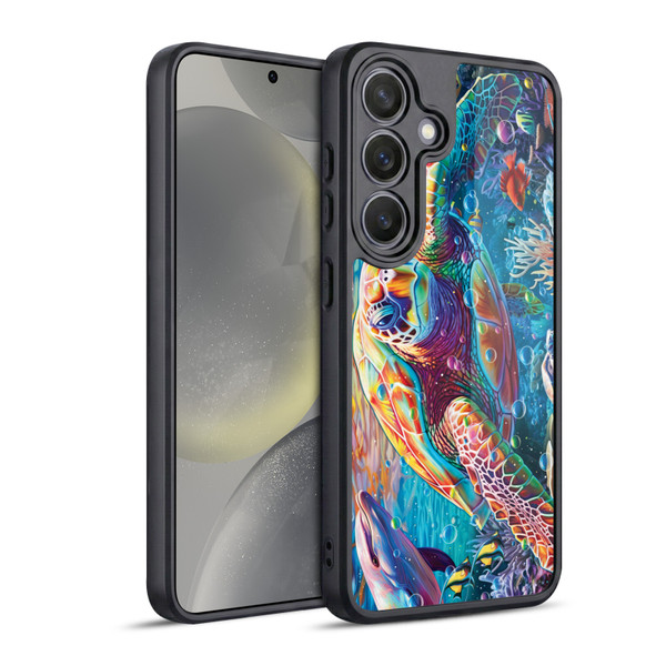 Michael David Ward Psychedelic Art Turtle Magic Gel Armour Case For Samsung Galaxy S24 5G