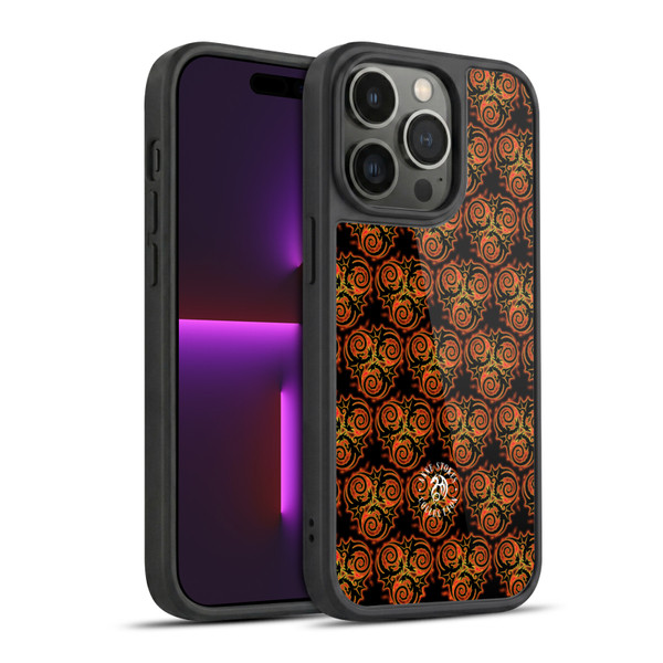 Anne Stokes Fire Tribal Triple Dragon Pattern Gel Armour Case For Apple iPhone 14 Pro
