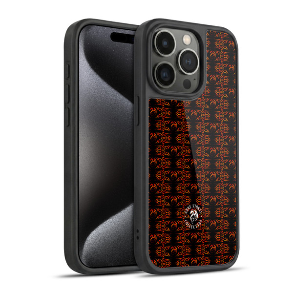 Anne Stokes Fire Tribal Motif Dragon Pattern Gel Armour Case For Apple iPhone 15 Pro