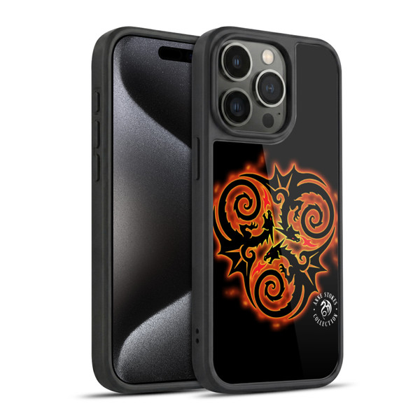 Anne Stokes Fire Tribal Triple Dragon Gel Armour Case For Apple iPhone 15 Pro