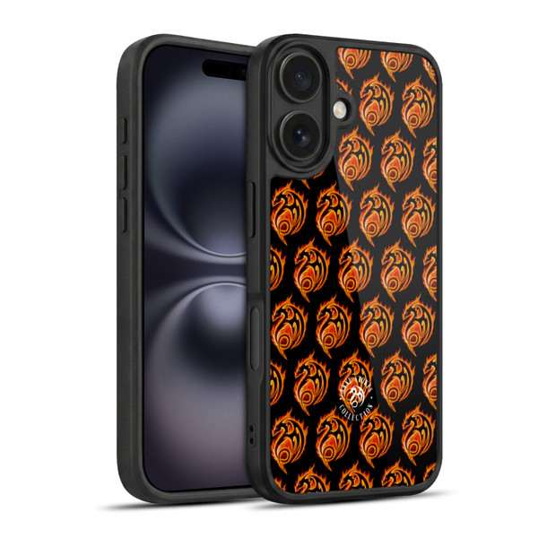 Anne Stokes Fire Tribal Dragon Logo Pattern Gel Armour Case For Apple iPhone 16