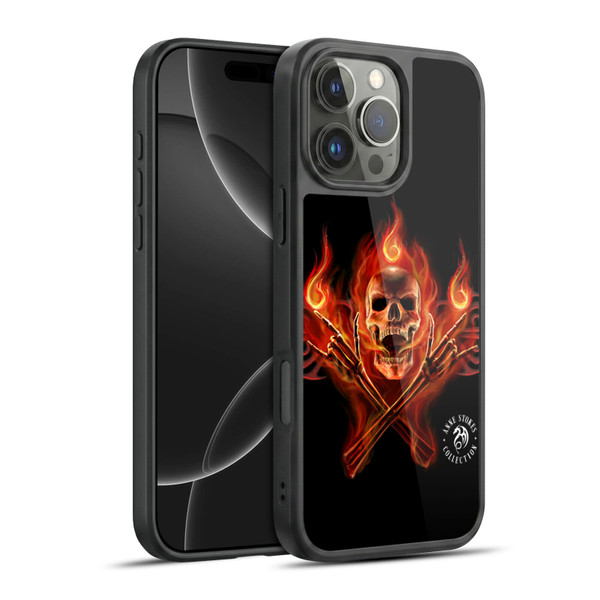 Anne Stokes Fire Tribal Hell Skull Gel Armour Case For Apple iPhone 16 Pro Max