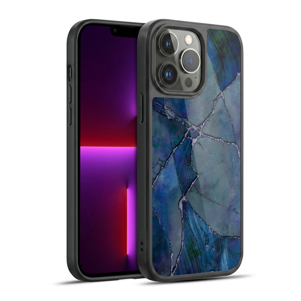 LebensArt Mineral Marble Indigo Gel Armour Case For Apple iPhone 13 Pro Max
