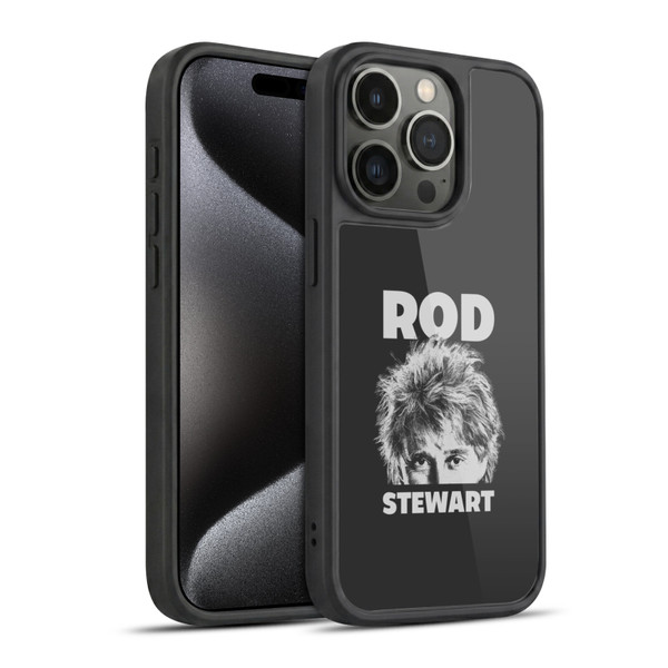 Rod Stewart Art Black And White Gel Armour Case For Apple iPhone 15 Pro