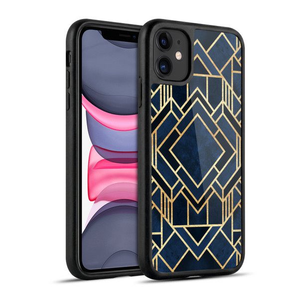 Elisabeth Fredriksson Geometric Design And Pattern Art Deco Fancy Blue Gel Armour Case For Apple iPhone 11