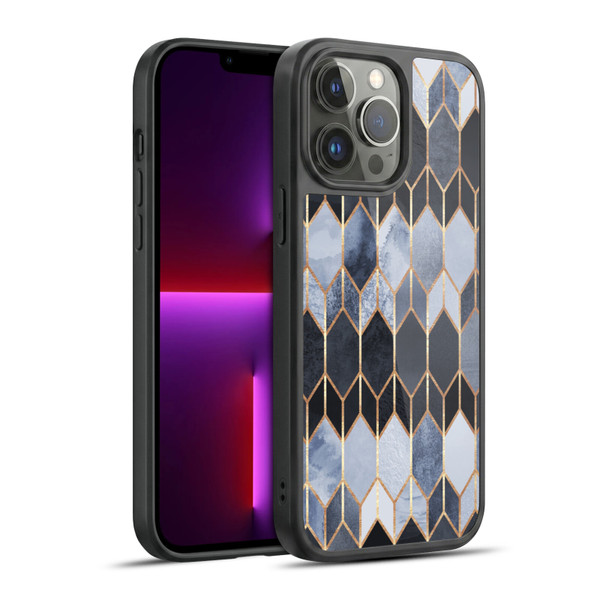 Elisabeth Fredriksson Geometric Design And Pattern Blue Stained Glass Gel Armour Case For Apple iPhone 13 Pro Max