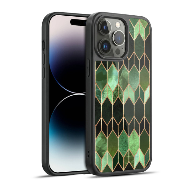 Elisabeth Fredriksson Geometric Design And Pattern Green Stained Glass Gel Armour Case For Apple iPhone 14 Pro Max