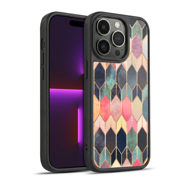 Elisabeth Fredriksson Geometric Design And Pattern Colourful Stained Glass Gel Armour Case For Apple iPhone 14 Pro