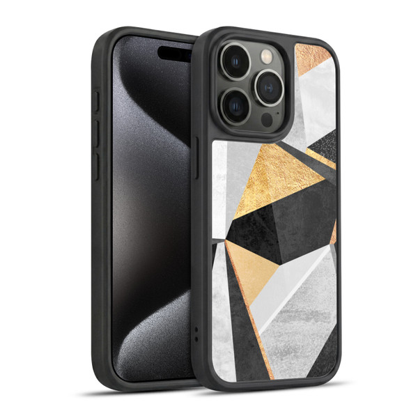 Elisabeth Fredriksson Geometric Design And Pattern Geometry Gold Gel Armour Case For Apple iPhone 15 Pro