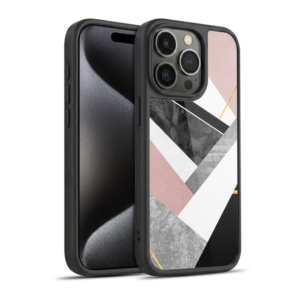 Elisabeth Fredriksson Geometric Design And Pattern Lines And Layers Gel Armour Case For Apple iPhone 15 Pro