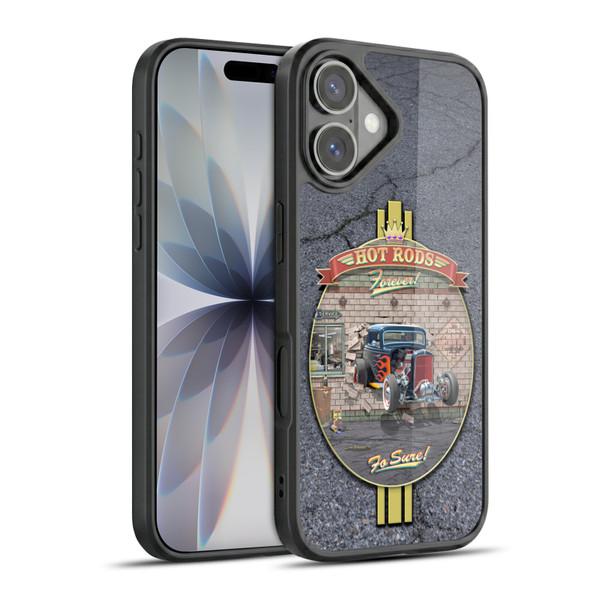 Larry Grossman Retro Collection Hot Rods Forever Gel Armour Case For Apple iPhone 17