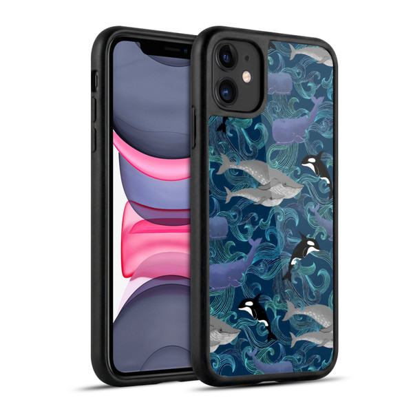 Micklyn Le Feuvre Patterns Giants in Teal Gel Armour Case For Apple iPhone 11