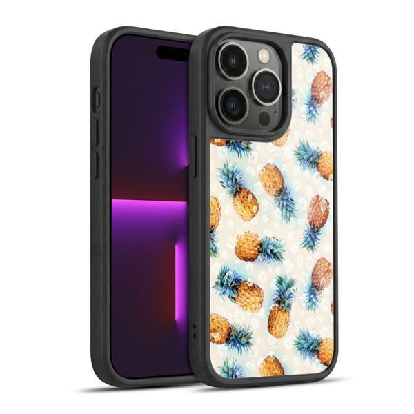 Micklyn Le Feuvre Patterns Pineapples and Crystals Gel Armour Case For Apple iPhone 14 Pro