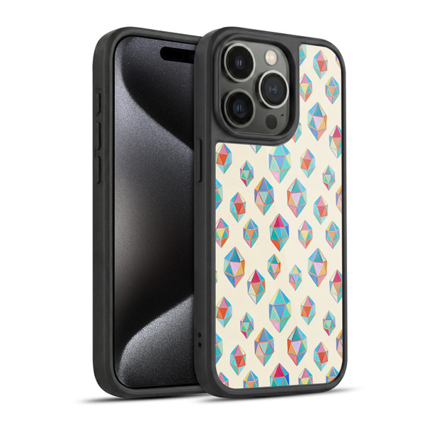 Micklyn Le Feuvre Patterns Floating Gems Gel Armour Case For Apple iPhone 15 Pro