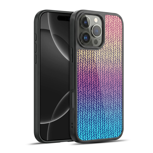 Micklyn Le Feuvre Patterns Rainbow Chunky Knit Gel Armour Case For Apple iPhone 16 Pro Max