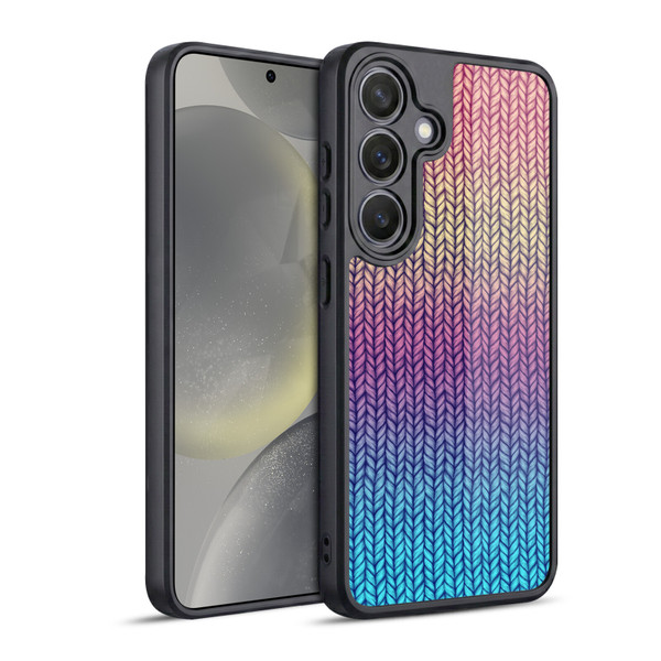 Micklyn Le Feuvre Patterns Rainbow Chunky Knit Gel Armour Case For Samsung Galaxy S24 5G