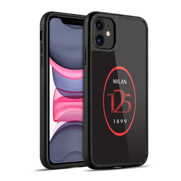 AC Milan 125th Anniversary Black Logo Gel Armour Case For Apple iPhone 11