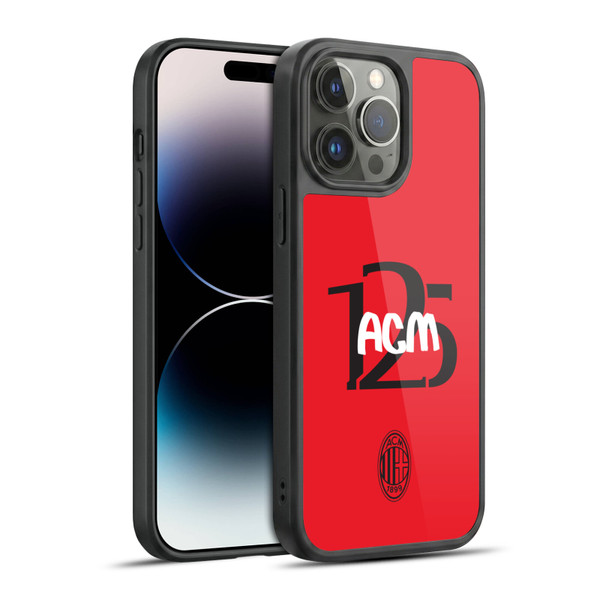 AC Milan 125th Anniversary Typography Gel Armour Case For Apple iPhone 14 Pro Max