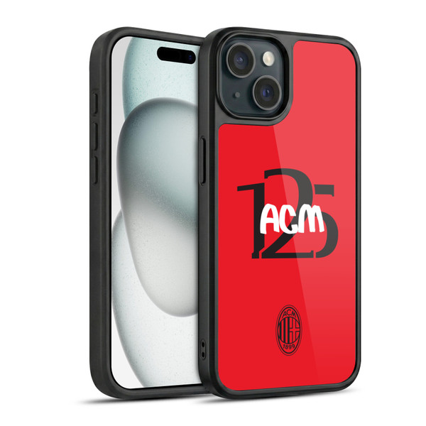 AC Milan 125th Anniversary Typography Gel Armour Case For Apple iPhone 15