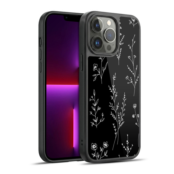 Anis Illustration Wildflowers Black Gel Armour Case For Apple iPhone 13 Pro Max