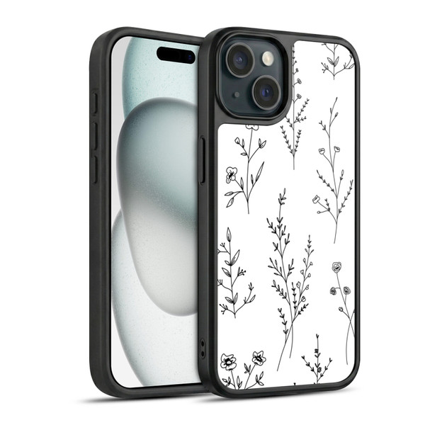 Anis Illustration Wildflowers White Gel Armour Case For Apple iPhone 15
