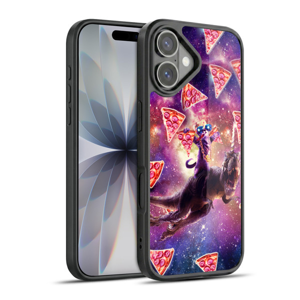Random Galaxy Space Pizza Ride Thug Cat & Dinosaur Unicorn Gel Armour Case For Apple iPhone 17