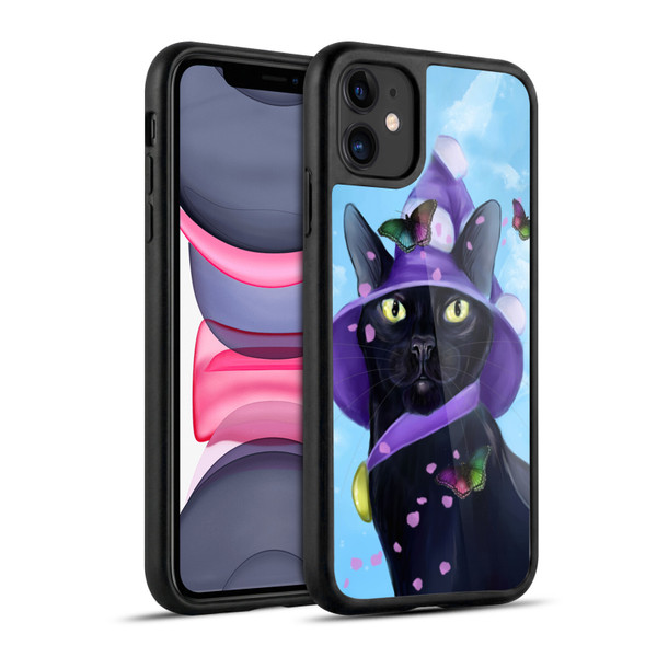 Ash Evans Black Cats Butterfly Sky Gel Armour Case For Apple iPhone 11