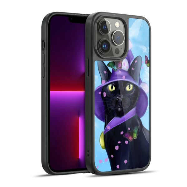 Ash Evans Black Cats Butterfly Sky Gel Armour Case For Apple iPhone 13 Pro Max