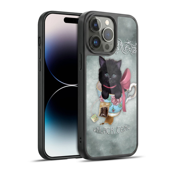 Ash Evans Black Cats Tea Gel Armour Case For Apple iPhone 14 Pro Max