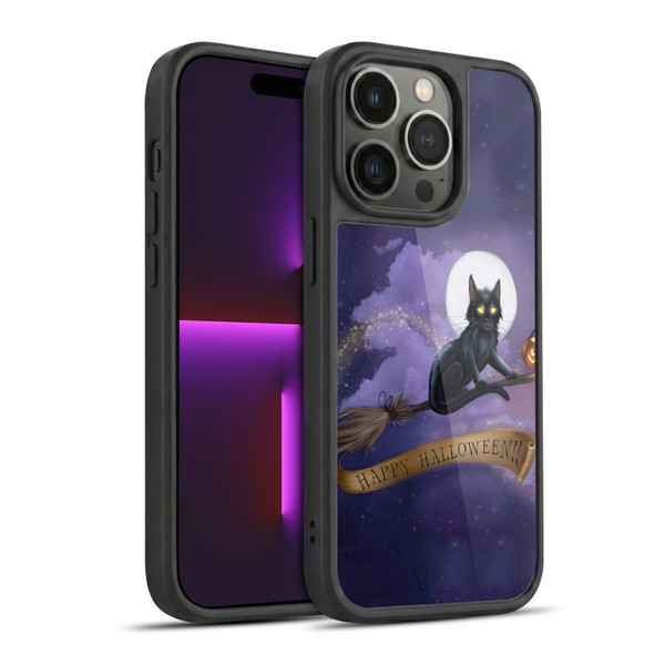 Ash Evans Black Cats Happy Halloween Gel Armour Case For Apple iPhone 14 Pro