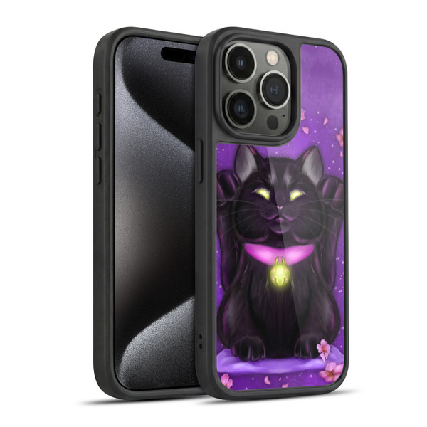 Ash Evans Black Cats Lucky Gel Armour Case For Apple iPhone 15 Pro