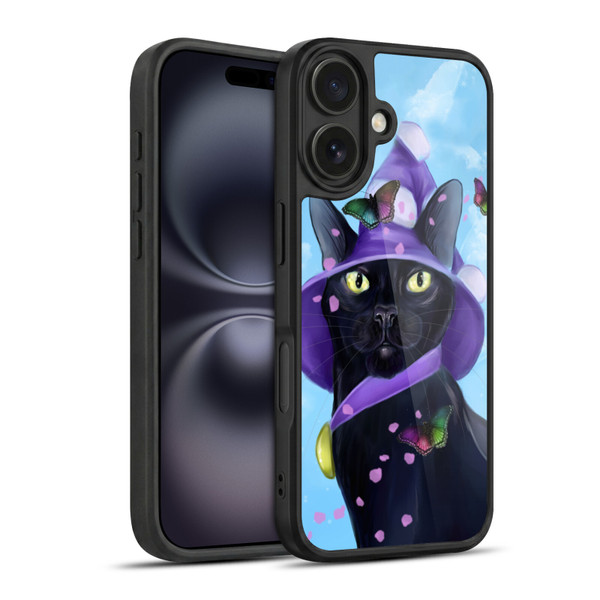 Ash Evans Black Cats Butterfly Sky Gel Armour Case For Apple iPhone 16