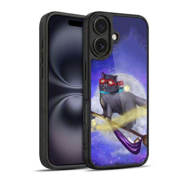 Ash Evans Black Cats Night Fly Gel Armour Case For Apple iPhone 16