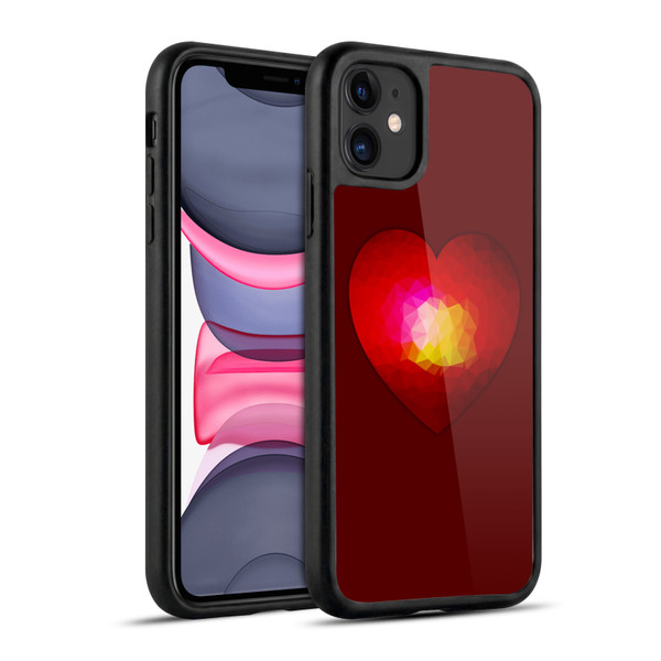 PLdesign Geometric Burning Heart Gel Armour Case For Apple iPhone 11